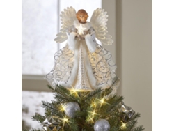 Adorno De Ángel Led Para La Punta Del Árbol (plateado)