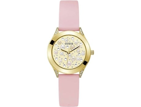 Reloj GUESS Mujer (Piel - Rosa)
