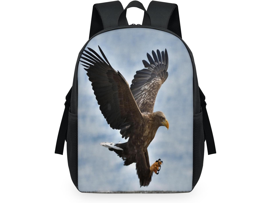 Mochila Tropicallife Estampado Águila Cola Blanca Para Niños Niñas Hombres Mujeres Multiusos Mochila Escola