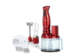 Robot de cocina portátil 9 en 1, 700 W, multifunción: mezcla, tritura y bate. Doble velocidad. Diseño ergonómico exclusivo.