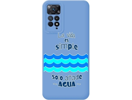 Carcasa Xiaomi Redmi Note 11 Pro TUMUNDOSMARTPHONE Silicona Líquida Dibujos Agua Azul