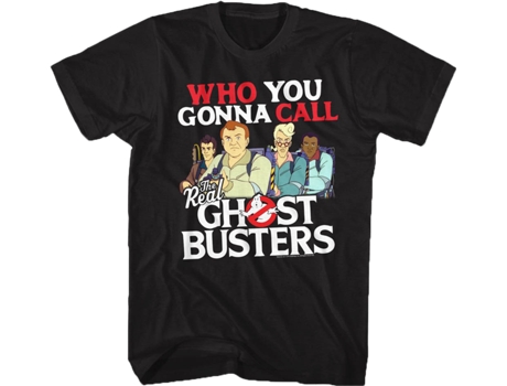 Camisetas Unisex DEEPSTONE Who You Gonna Call Real Ghostbusters Negro (M)