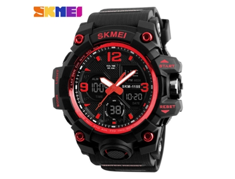 Reloj deportivo analógico para hombre Relojes electrónicos digitales LED impermeables al aire libre-rojo LUUCOZK
