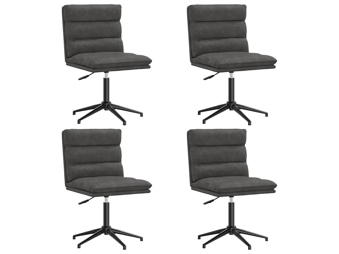 Maison Exclusive - Sillas De Comedor 4 Unidades Cuero Sintético Negro