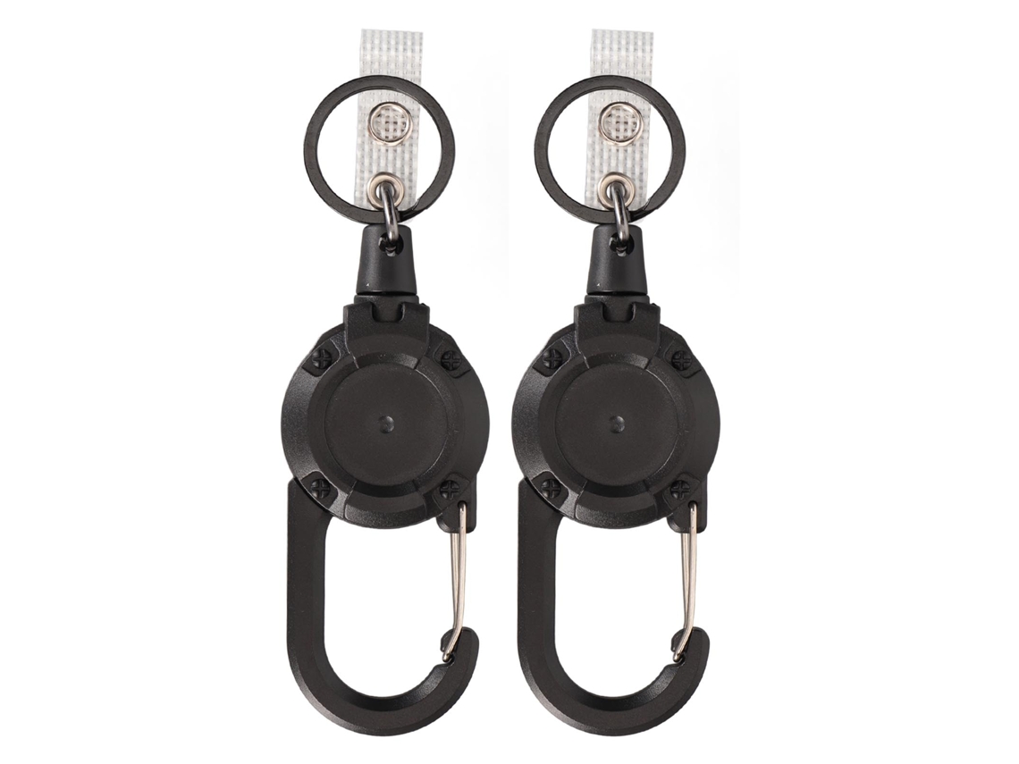 Mali 2pcs Porta chave Retrátil Anti Perda com Cordão de 60cm para Cartão de Identificação e Chaves