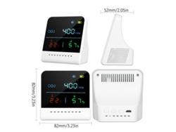 Monitor De Co2 Para La Calidad Del Aire Con Pantalla Lcd, Detector De Alarma De Temperatura Y Humedad Para El Hogar, La Oficina Y El Hotel.