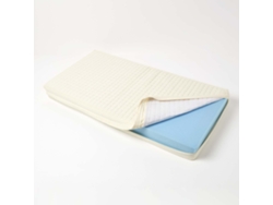 Homescapes Cream Quilted Cotton 2 Seater Orthopaedic Booster Cushion Cover