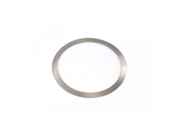 Lámpara de Techo Led 24W Luz Neutra 4200ºK. Redondo de Empotrar Acabado Acero