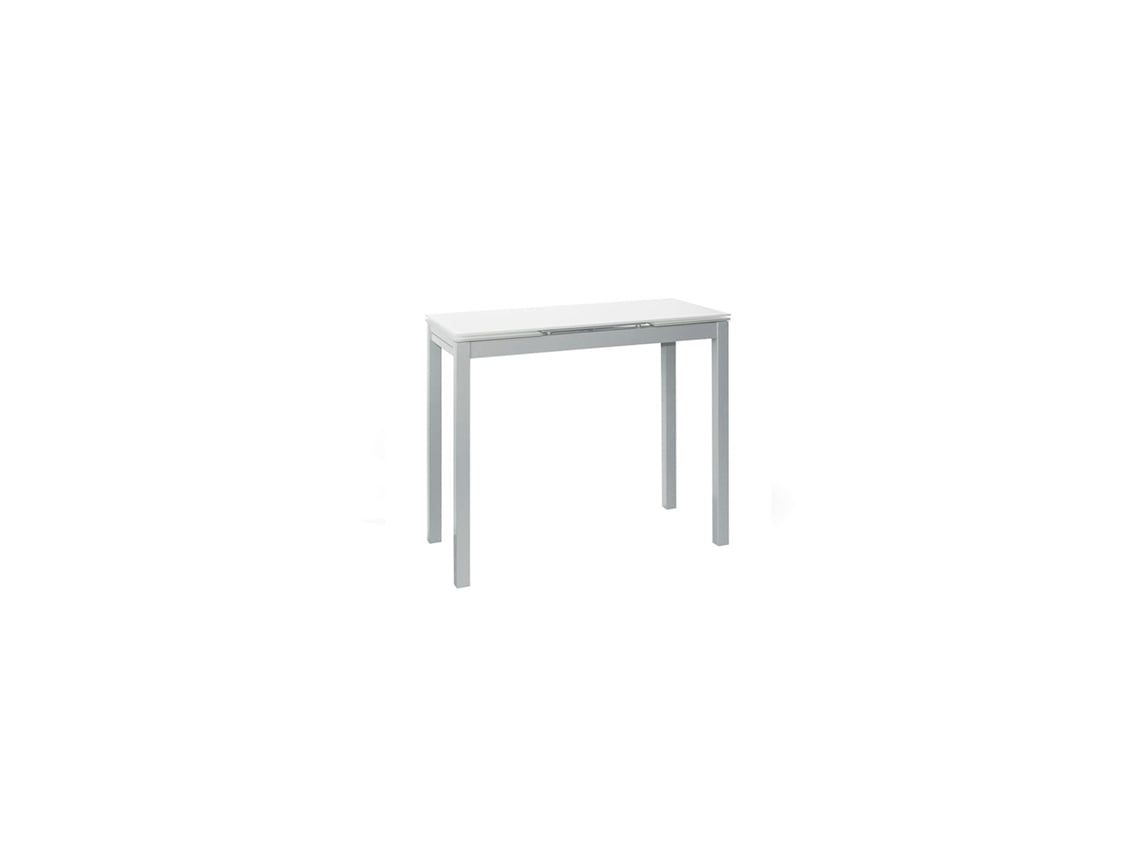 Mesa Cocina Extensible Novi MOMMA HOME (Blanco - Vidrio templado -85/135x40x76 cm)