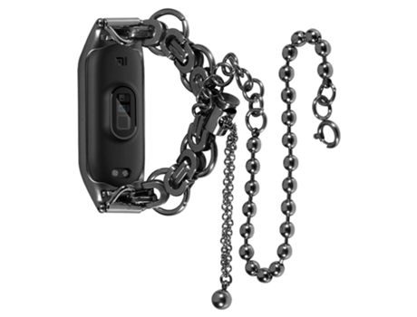 Correa de acero inoxidable dos filas para Xiaomi Mi Band 3/4 - negro
