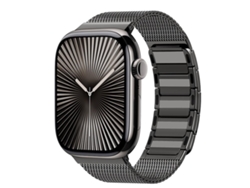 Bracelete Para Apple Watch 42/41/40/38mm - Aço Inoxidável Magnético Com Formato I Cinza Titânio