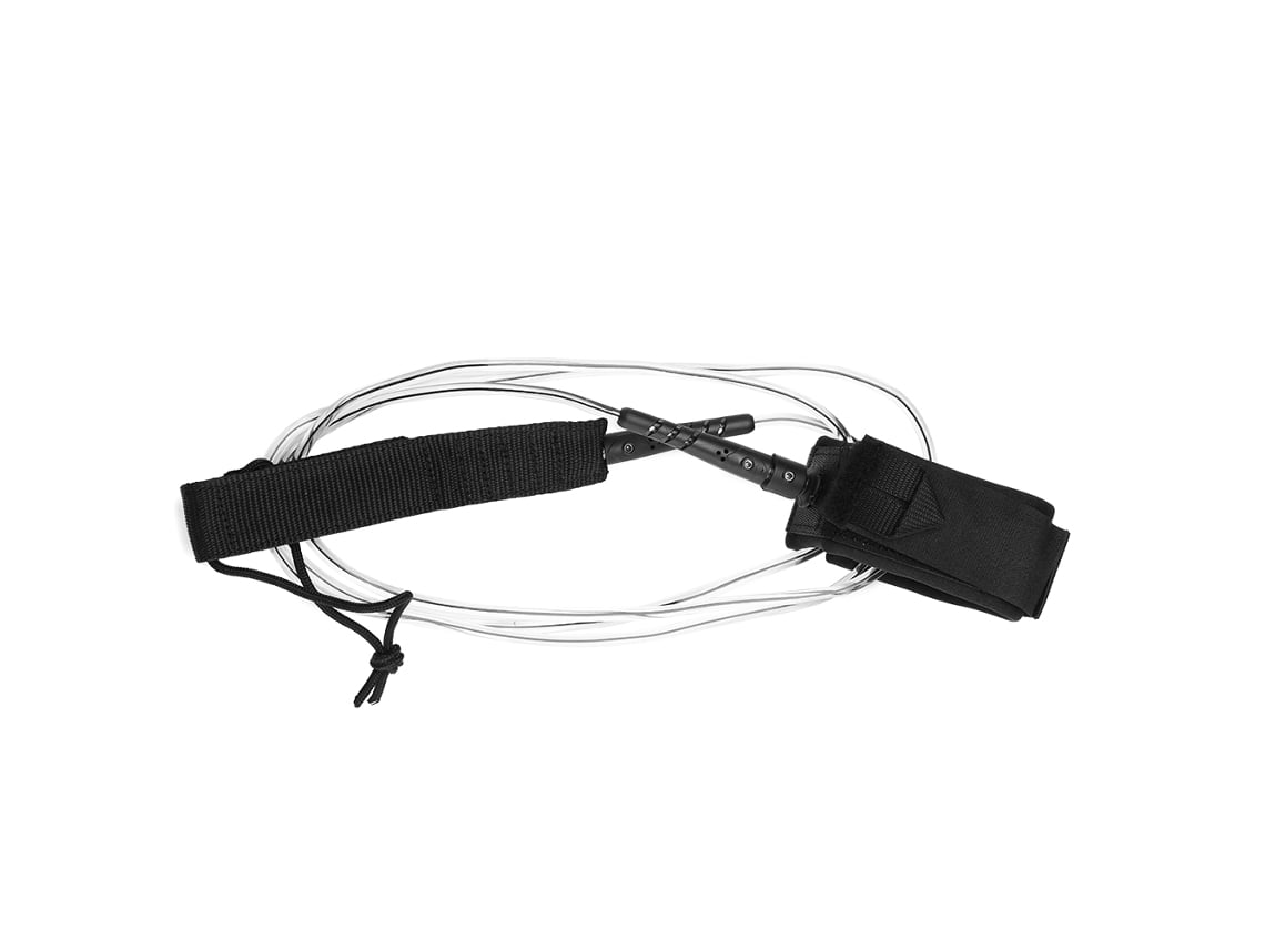 Correa De Tabla De Surf Tpu 6ft 5.5mm Con Doble Giroscopio (negro Transparente) Para Surf Y Paddle Board