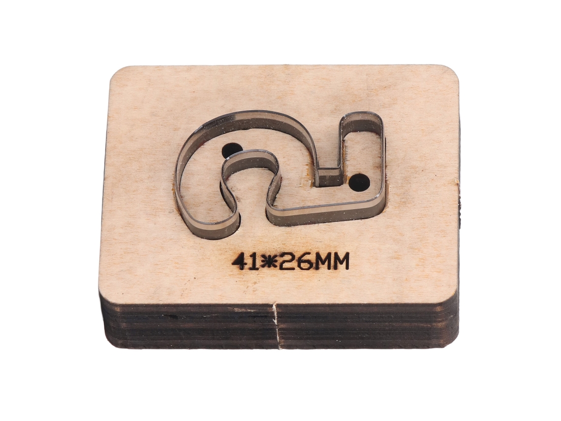 Plantilla De Corte Número 5 Con Base De Madera Para Manualidades De Cuero Diy 41x26mm
