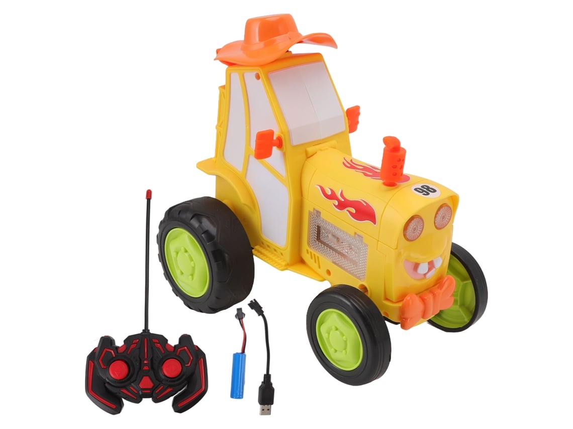 2026-coche De Stunt Con Control Remoto, Luces Y Música, 90 Grados Vertical, Recargable, Juguete Rc Amarillo