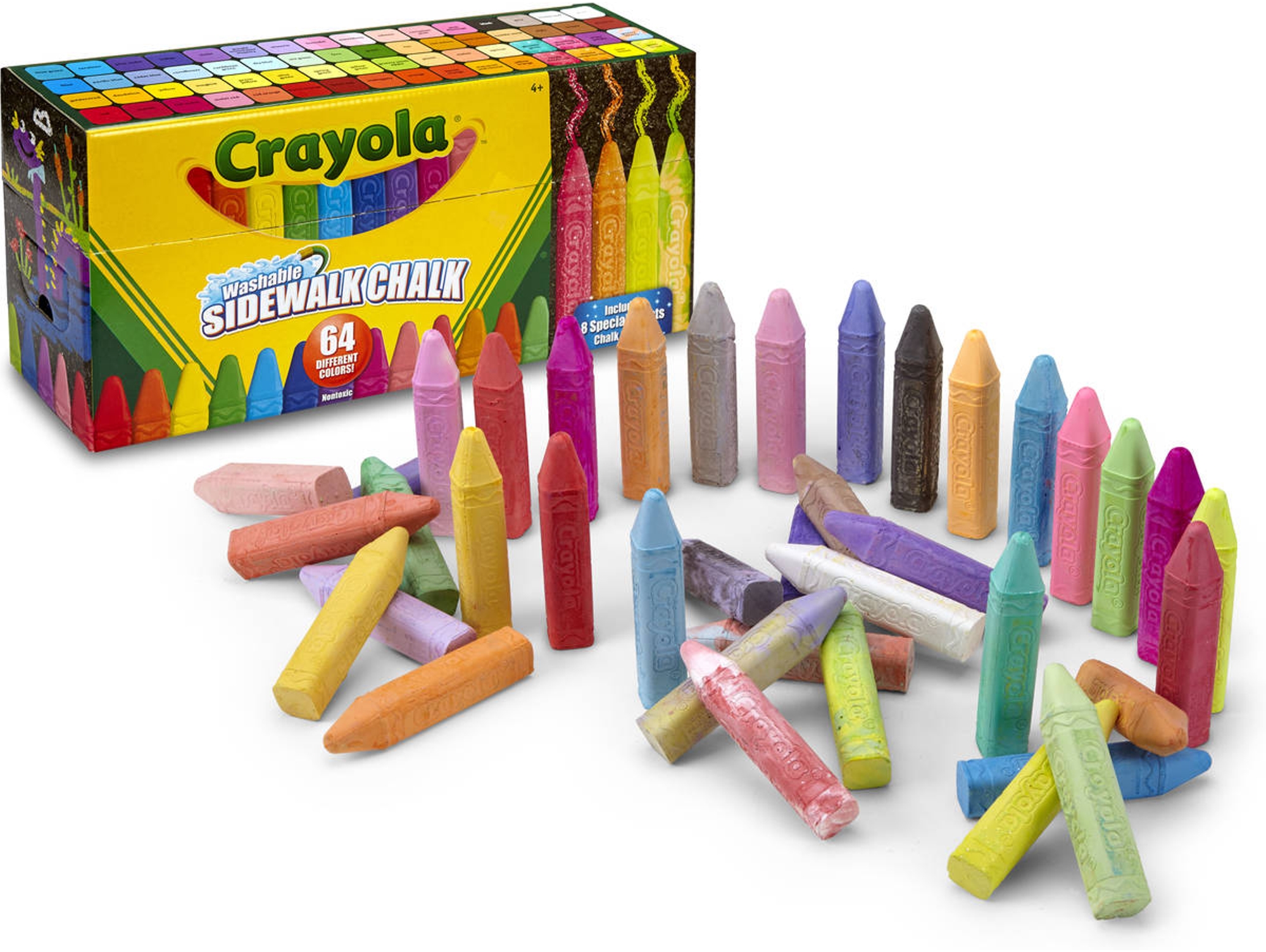 Tiza CRAYOLA Washable Sidewalk (Multicolor - 64 un)