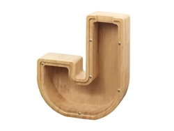 2026-bote De Ahorros De Letra De Madera Mqf Para Guardar Monedas 19x21x3.6cm 280g J