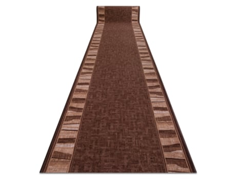 Alfombras de Pasillo Antideslizante DYWANY LUSZCZOW (100 x 1050 cm - Poliamida - Marrón)