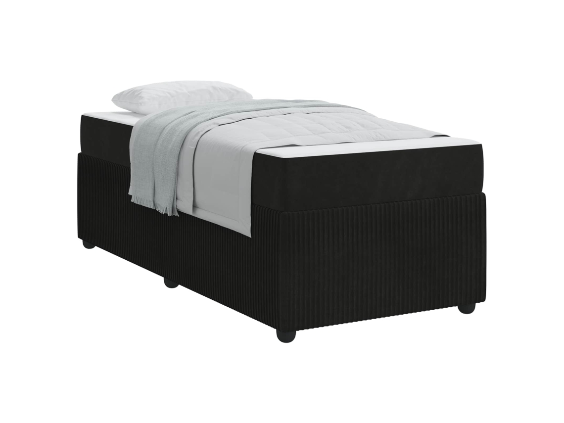 Maison Exclusive - Estructura De Cama Con Colchón Negro 90 X 200 Cm Tela