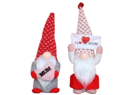 2 Muñecos Sin Rostro "i Love Mom" Regalo Del Día De La Madre Muñeco De Peluche De Elfo Barbudo Decoración Del Hogar