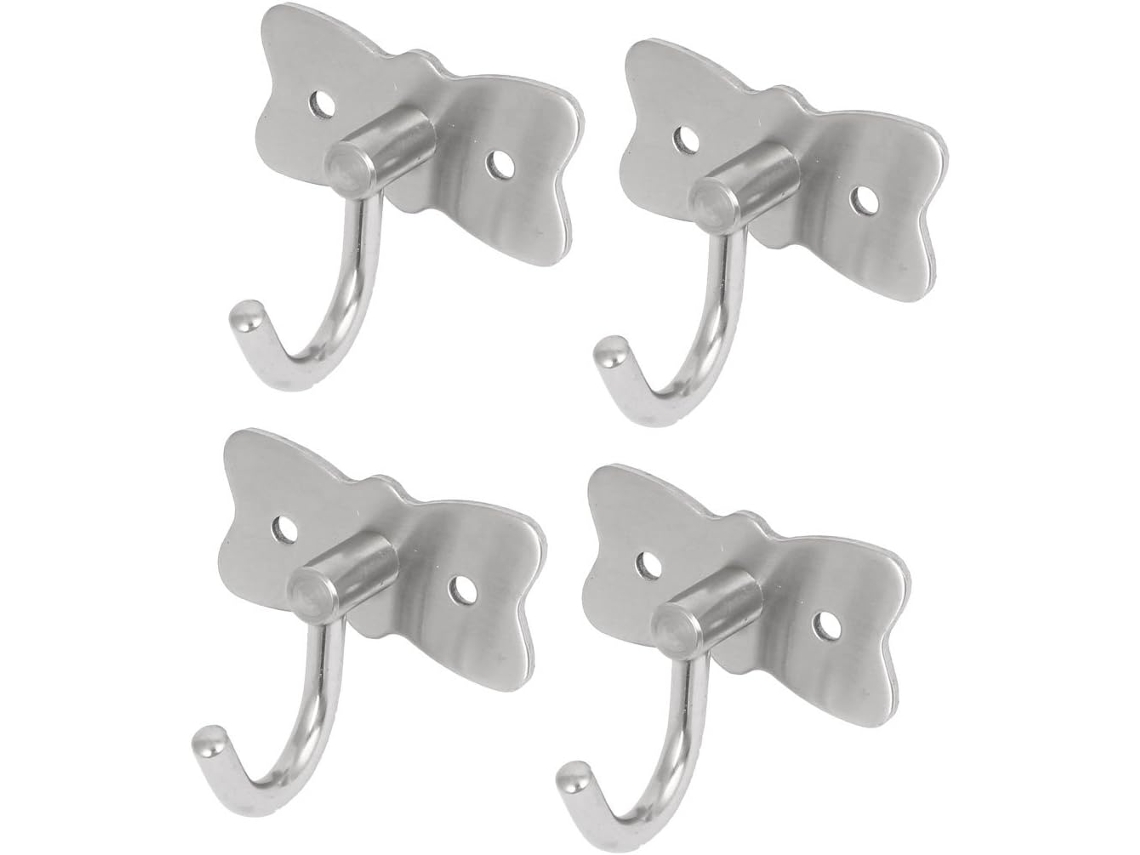 Toallero y perchero de pared con forma de mariposa, 4 piezas CHABERLU