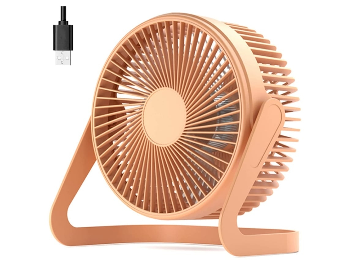 Mini Ventilador Portátil ENZON USB Ventilador de Mesa Portátil ENZON Portátil Amarelo