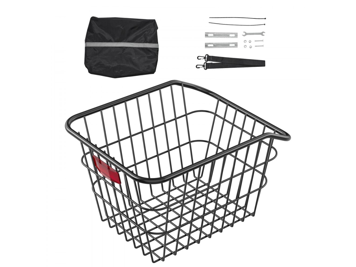 Cesta Trasera para Bicicleta Resistente, Fácil de Montar, Capacidad Hasta 22 kg, Ideal para Transportar Tekmaquinas.