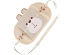 Reposapiés Portátil Beige Para Coche Con Estampado De Oso, Hamaca De Viaje, Cojín Para Los Pies Del Asiento Trasero.