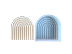 Molde de silicona para velas, forma de U, arcoíris, bricolaje, aromaterapia, pastel Chaberlu