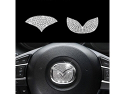 Adhesivo de diamante para volante compatible con Mazda 3 6 Cx3 Cx4 Cx5 Cx9 Accesorio decorativo interior