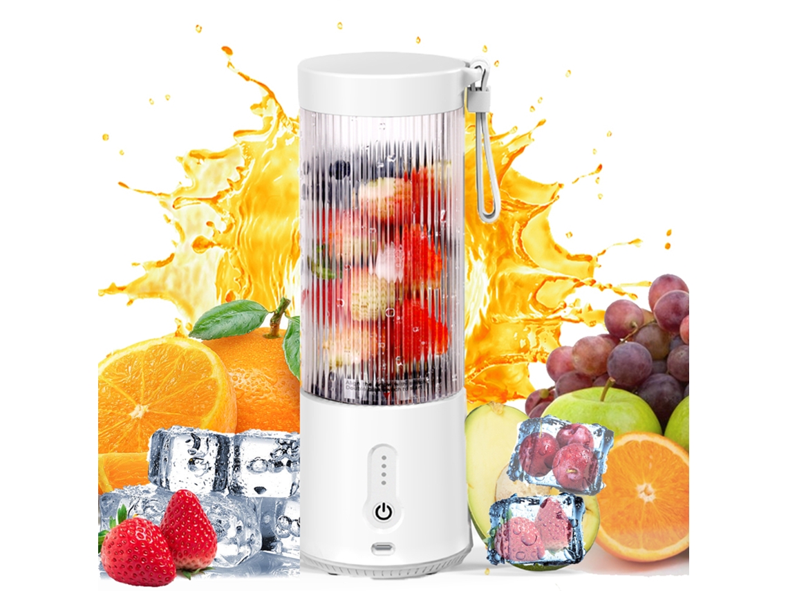 Batidora Portátil Para Batidos Y Smoothies Con 6 Cuchillas Blanca Gertiz