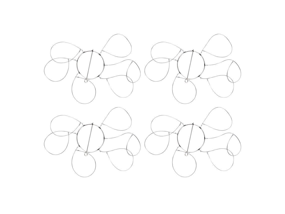 Trampa para cangrejos, 6 bucles, acero inoxidable, reutilizable, 8,5 cm de diámetro, 4 unidades