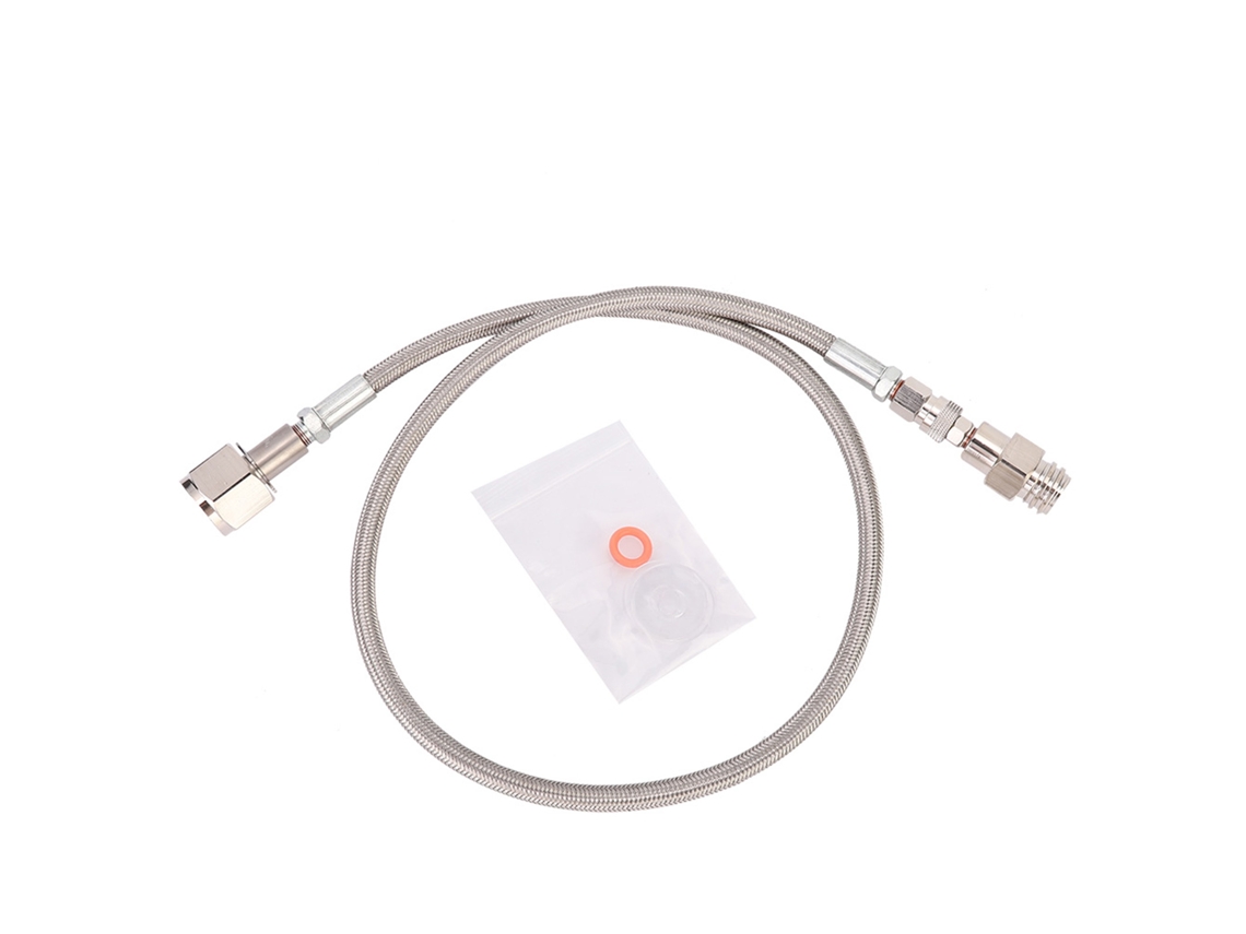 Manguera De Co2 De Alta Presión De 1 M Con Adaptador Directo G1/2 Para Tanque Externo Cga320 Plata