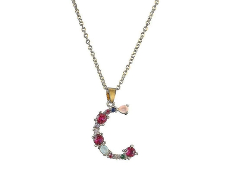 Colorido collar de la carta de cristal para niña para niña