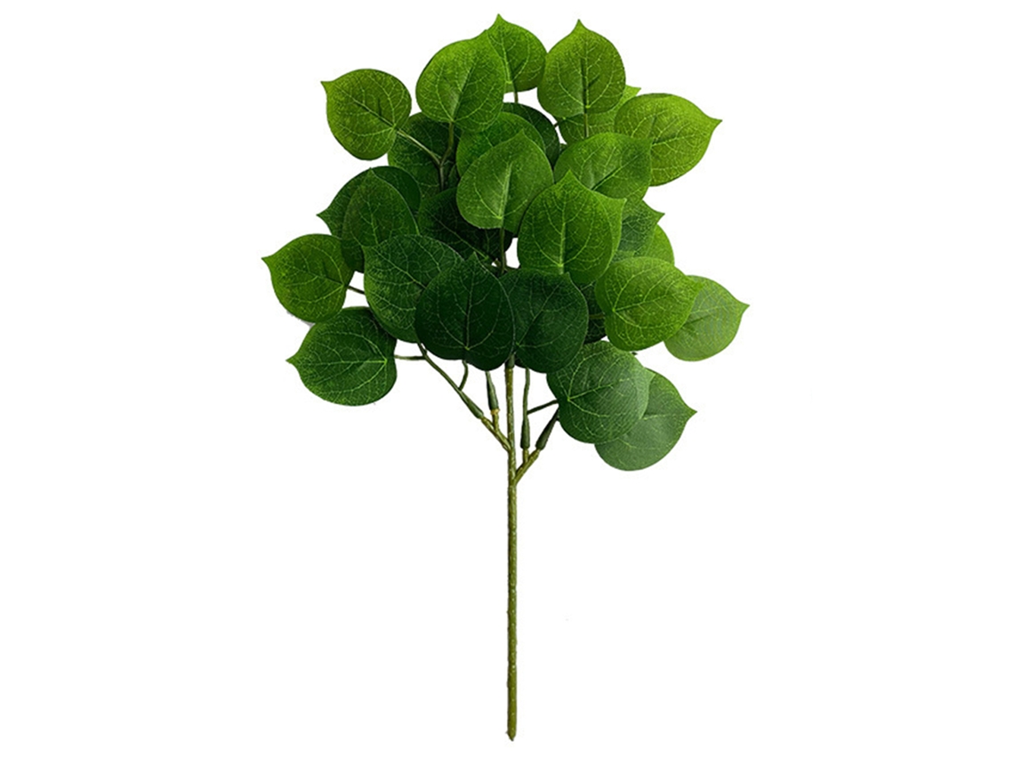 Arreglo floral de mesa con tallo doblado y decoración de planta verde