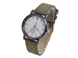 Reloj De Pulsera De Cuarzo Para Mujer Zhoulianfa Zlf0285 Con Correa De Piel Sintética Verde, Diseño Redondo Sencillo.