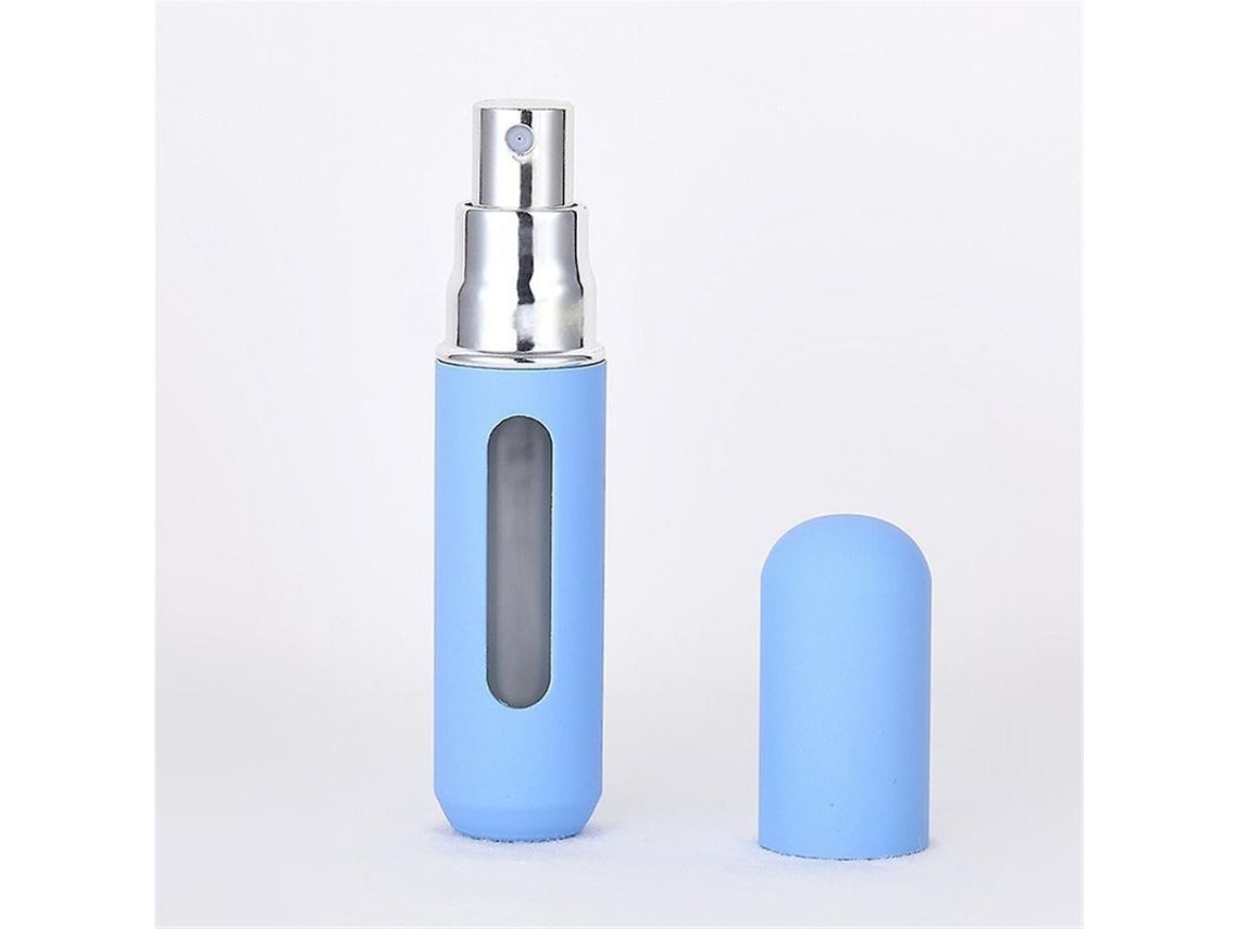 Frasco De Perfume En Spray Recargable De 5 Ml, Azul, Tamaño Viaje, Tamaño Portátil, Con Relleno Inferior En Forma De Macaron.