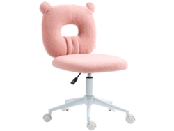 Silla Infantil Ajustable Con Respaldo, Diseño De Oso Rosa.