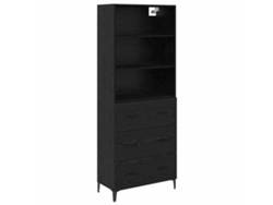 Aparador de madera procesada de roble negro MAISON EXCLUSIVE (69,5x34x180 cm)