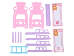 Cama de muñecas de dos pisos 2026, accesorios en miniatura, muebles para casa de muñecas infantiles (l)