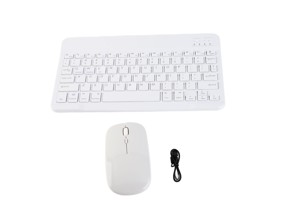 Conjunto Ultrafino Y Silencioso De Teclado Y Ratón, 1600 Dpi, Inalámbrico, Bluetooth, Usb, Para Pc, Teléfono Móvil, Tableta, Color Blanco.