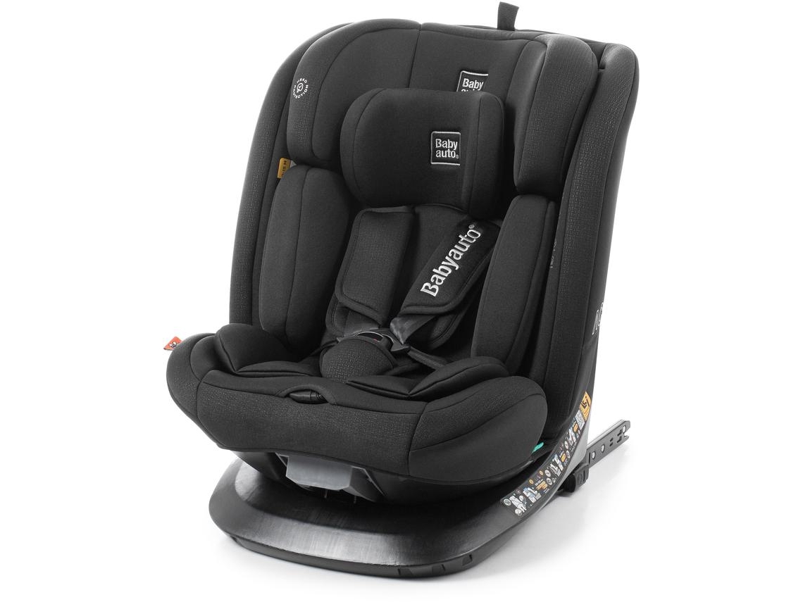 Silla de coche Babyauto Across I Fix giratoria 360° 40 150 cm Cruz negra en relieve