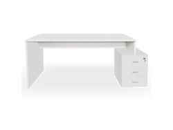 Escritorio con cajones a la derecha. 73 x 178 x 80 cm. Blanco. Ofilike.