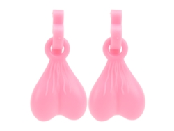 Anub 1par Clip Charm para Sapatos Decorativo Brilho no Escuro Rosa Luminoso Presente de Aniversário para Crianças Homens Mulheres