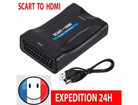 1080P Hd Scart Scart a Hdmi Tv Adaptador Convertidor de Audio y Vídeo ISONIX