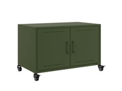 Mueble De Tv VIDAXL Verde Acero (68 x 39 x 43.5 cm)