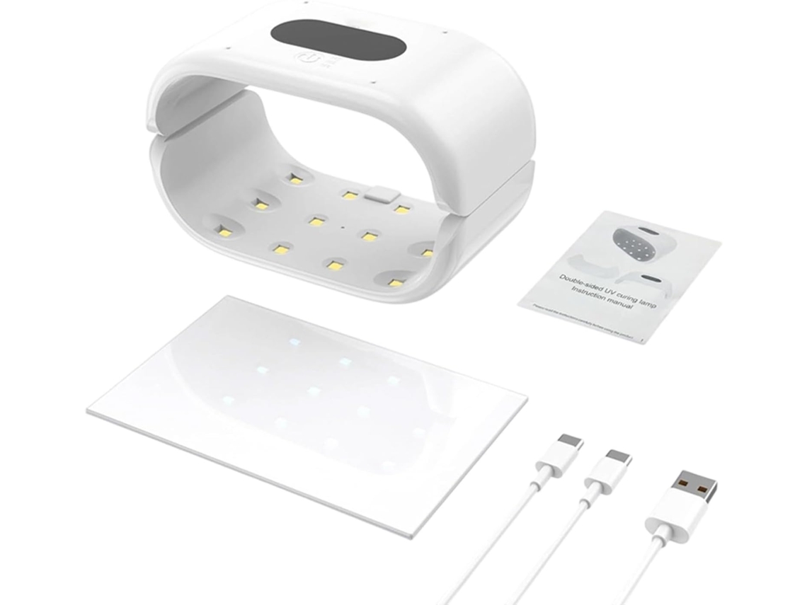 Lámpara De Resina Uv Doble, 24 Led, Alimentada Por Usb