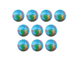 Ats-10 Piezas Pelotas De Estres Esponjosas De Globo Mundial Juguete Para Aliviar El Estrés