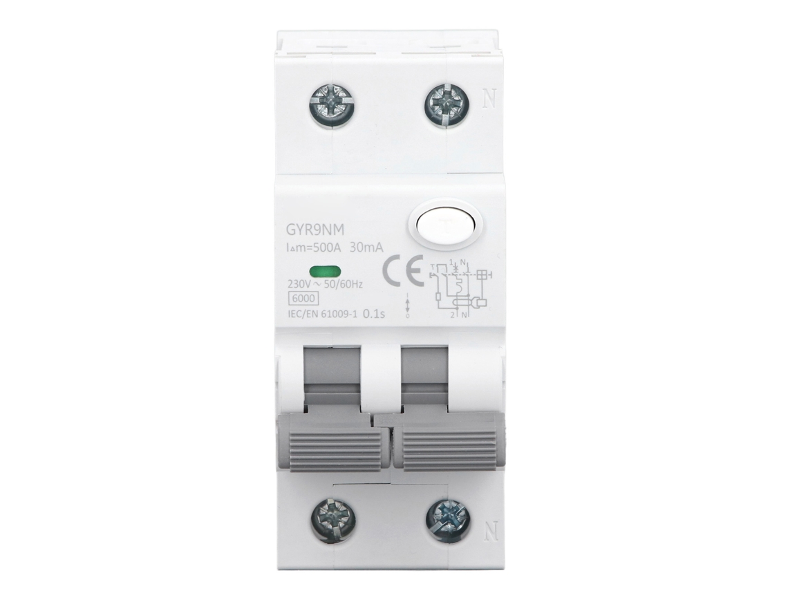 Disyuntor De Corriente Residual Con Protección Contra Sobrecarga 30ma 1p+n 230v 25a Geya