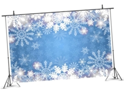 Fondo Fotográfico De Copos De Nieve Navideños Para Interiores