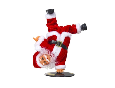 Muñecos musicales eléctricos de Navidad de Papá Noel giratorios invertidos de Navidad Adornos de peluche eléctricos
